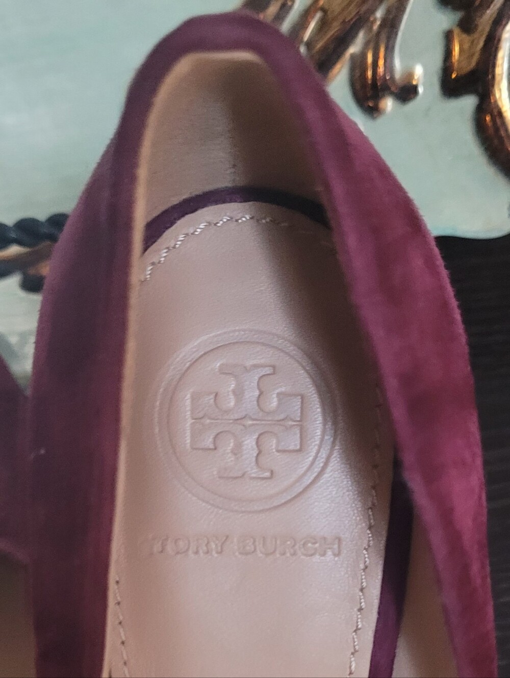 Tory Burch "Elana" Suede Pumps - Picture 8 of 9